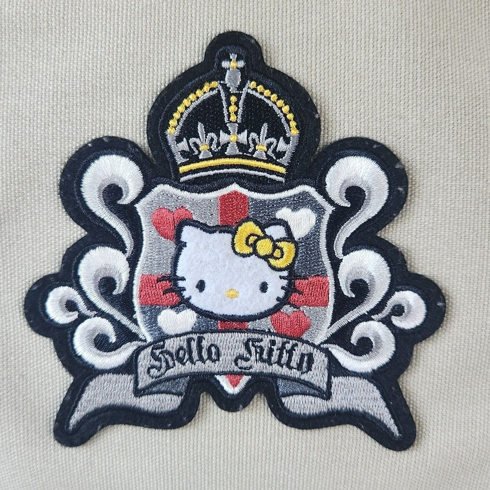 Vintage 2005 Hello Kitty Royal Crown Messenger Bag Sanrio Y2K Canvas Crossbody - Picture 5 of 16